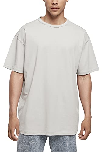 Urban Classics Męski T-shirt z bawełny organicznej dla mężczyzn, organiczna koszulka dostępna w wielu kolorach, rozmiary S - 5XL, Lightassphalt, L