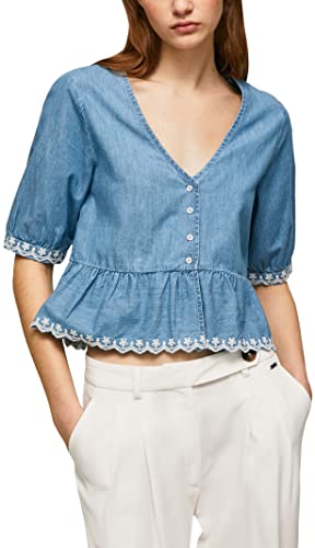 Pepe Jeans Koszulka damska Berta, NIEBIESKI, XL
