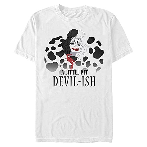 Disney Villain t-shirt męski z okrągłym dekoltem, biały, M