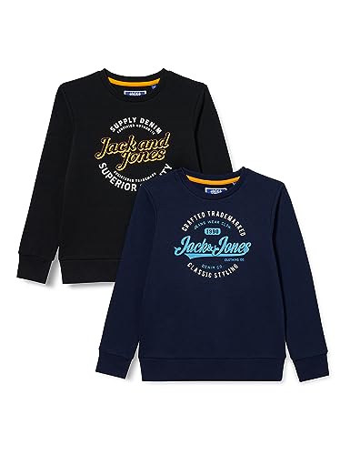 JACK&JONES JUNIOR Bluza chłopięca, Granatowy blezer/opakowanie: granatowy blezer + czarny, 128