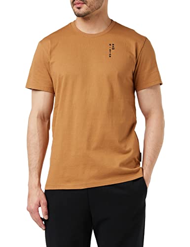 G-STAR RAW T-shirt męski Back Graphic Text, Brązowy (Chipmunk D23161-c336-3886), S