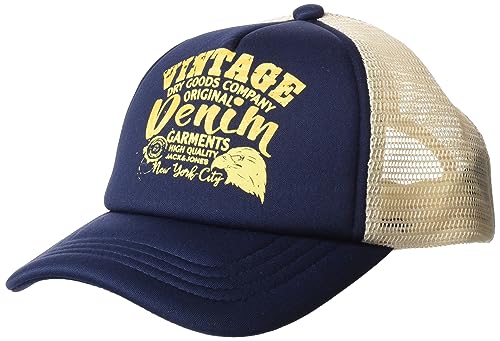JACK&JONES JUNIOR Jacporto Trucker Jnr czapka męska, granatowy blezer, L-XL