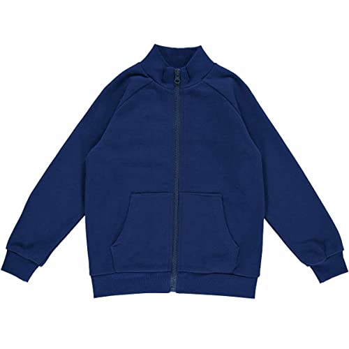 Fred's World by Green Cotton Chłopięca kurtka z zamkiem błyskawicznym, kardigan, Deep Blue, 140