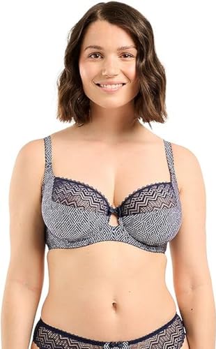 Biustonosz bez Complexe Candice, granatowy nadruk graficzny, 95F Kobiety, Granatowy Druk Graficzny, 80F