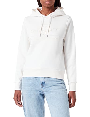 GANT Damska bluza z kapturem Tonal Archive Shield Sweat Hoodie, Eggshell, L
