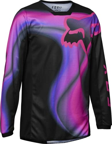 Fox Racing Jersey Dziewczyny i Dziewczyny, Czarny/Różowy, 11 anni