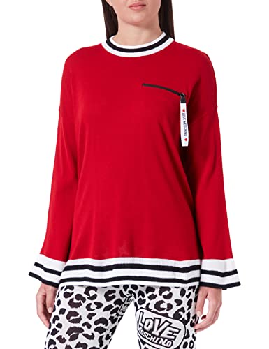 Love Moschino Damski sweter z wełny mieszanej, czerwony, 40