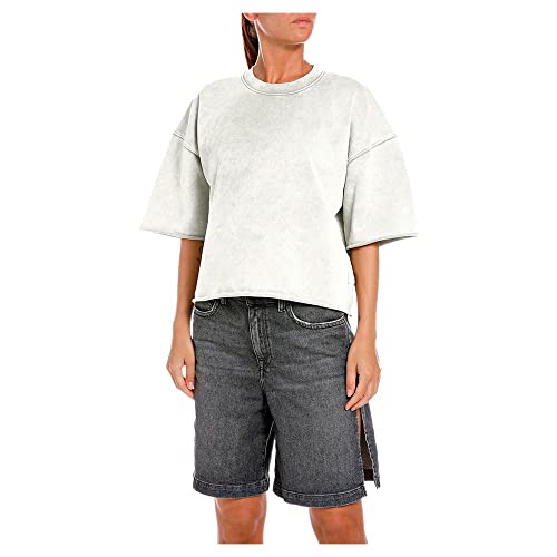 Replay Bluza damska W3050, 707, kremowa, S, 707 krem, S