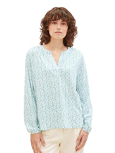 TOM TAILOR Damska bluzka z wzorem, 32468-teal kwiatowy wzór, M