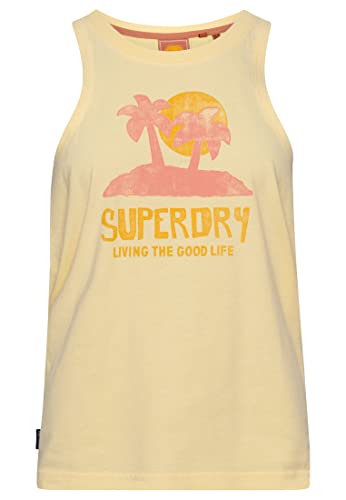 Superdry Vintage Cali Cutout Vest Sukienka damska, Żółty łopatka, 40