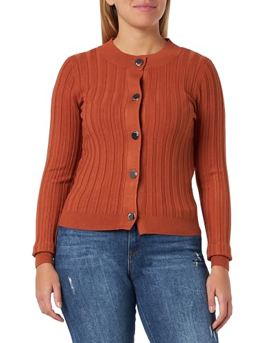 baradello Damski kardigan z guzikami 39725042-BA01, rdzawy brąz, M/L, rdzawy brązowy, M-L