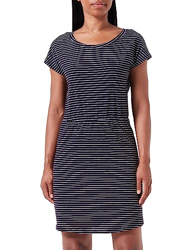 VERO MODA Women's VMLUNA SS Short Dress NOOS sukienka, Black/Stripes:Rebecca Snow White, XL, Czarne/paski: Rebecca Snow White, XL