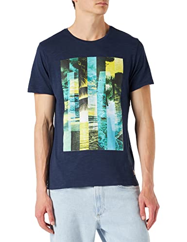Blend Męski T-shirt 20714065, 194024/Dress Blues, L