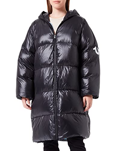 True Religion Damska bluza z kapturem NO DOWN Parka, czarna, standardowa