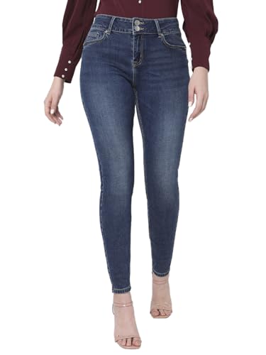 VERO MODA Dżinsy damskie, niebieski (Dark Blue Denim), S x 32L