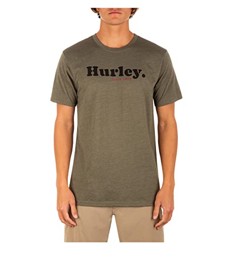 Hurley Męska koszula M Evd Pacific Coopcil Ss Średnia oliwka S