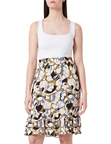 TOM TAILOR Damski Mini spódnica z nadrukiem na całej powierzchni 1030361, 29151 - Olive Colorful Floral Design, 34