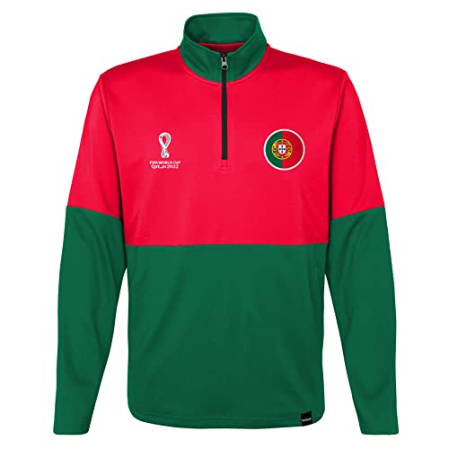 FIFA Chłopięce oficjalne Mistrzostwa Świata w Piłce Nożnej 2022, zamek błyskawiczny 1/4 - Portugalia Quarter Zip Pull Over (1 szt.)