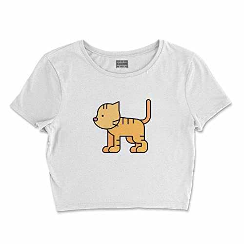 Bona Basics, Damski T-shirt basic, z nadrukiem cyfrowym, 100 bawełny, biały, swobodny, damski top, rozmiar: L, biały, L Krótki