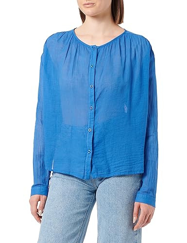 TILDEN Damska bluzka z długim rękawem 37331003, niebieska, L, niebieski, L