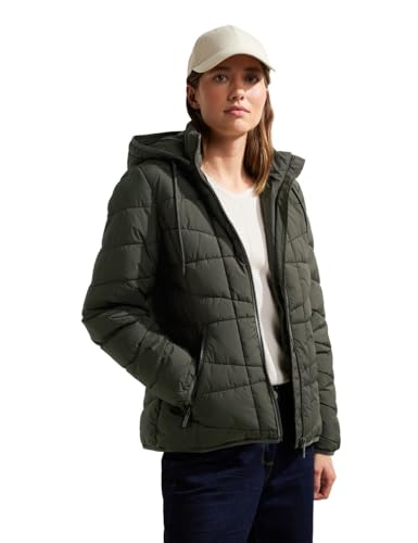 Cecil Damska kurtka pikowana, Oliwkowy Crop, S