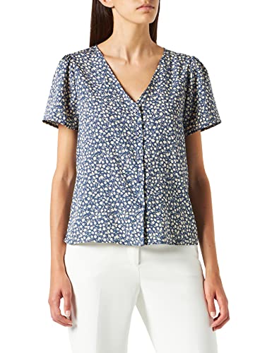 ONLY Women's ONLOLIVIA Sonja Life S/S NOOS PTM Top, Blue Mirage/AOP:Tonal Ditsy, XS