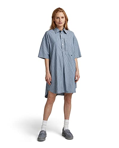 G-STAR RAW Damska koszulka 2.0 Casual Dress, wielokolorowa (Sun Faded Deck Stripe D322-D934), L, Wielokolorowy (Sun Faded Deck Stripe D322-d934), L