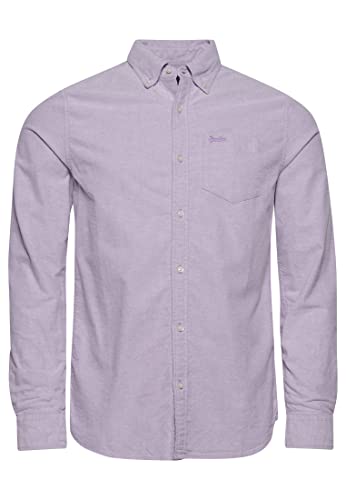 Superdry Koszula męska z długim rękawem, Grape Jam Purple, XXL