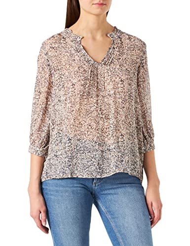 s.Oliver BLACK LABEL Bluzka damska z rękawem 3/4 REGULAR FIT Blouse, ciemnoszary, 34