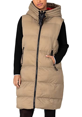 Timezone Damska kamizelka Volume, Caramel Beige, L