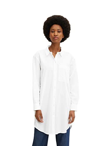TOM TAILOR Damski bluzka w paski 1025809, 20000 - White, 32