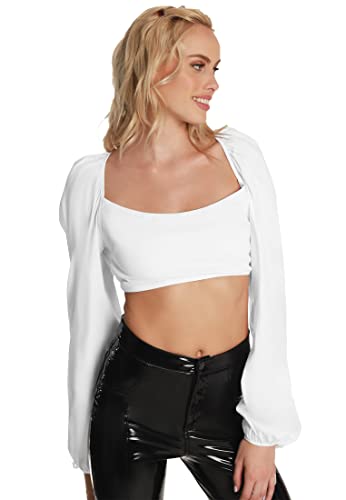 OW Intimates Damska bluza Sally Crop Top Blouse, biała, L