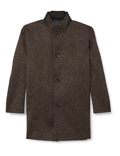 bugatti Męski płaszcz wełniany, brązowy, 48