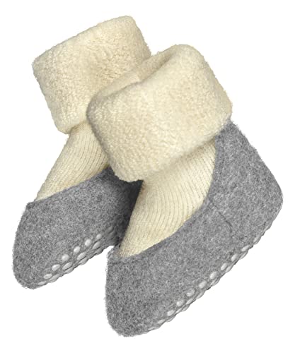 FALKE Uniseks - niemowlęta Kapcie Baby Cosyshoe B HP Wełna Dziewicza z wypustkami na podeszwie 1 Para, Biały (Woolwhite 2060), 15-16 (1-3 miesiące)