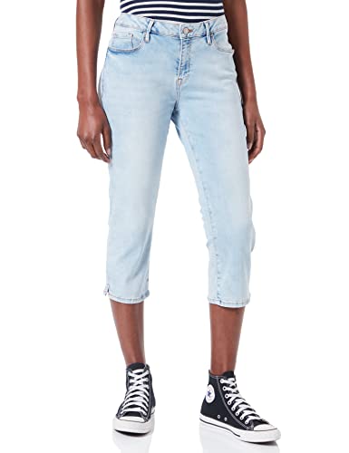 Cross Jeansy damskie Amber Capri, Ice Blue, Regular