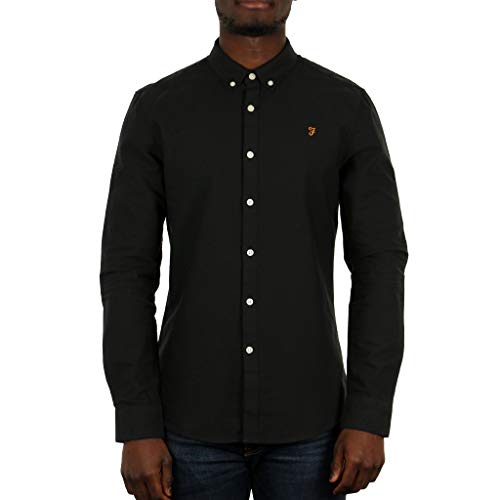 Farah Męska koszula biznesowa Brewer, Czarny (czarny 004), XS