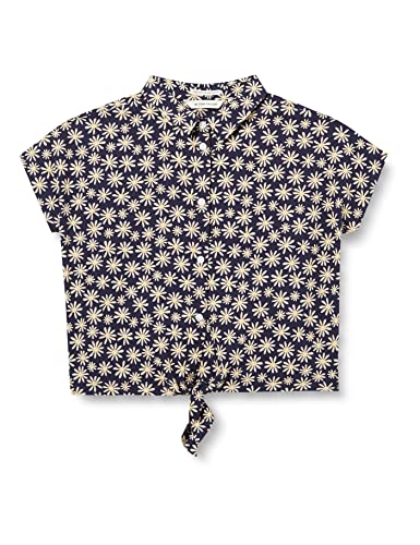 TOM TAILOR Dziewczęta Bluzka z nadrukiem na całej powierzchni 1031536, 29571 - Navy Daisy Flowers, 176