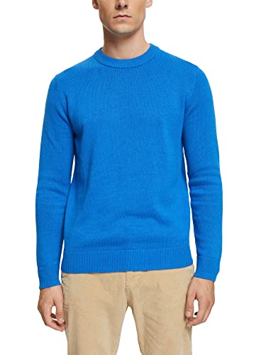 ESPRIT Knit Jumper Sweter Męski, Niebieski (Jasny), 3XL