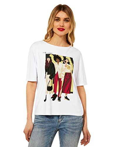 Street One Damska koszulka wiskozowa A318033, biała, 38 (DE)