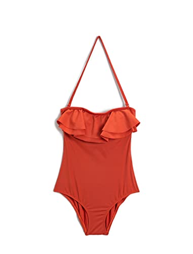 Koton Damski strój kąpielowy typu Ruffle, Cinnamon (Trc)