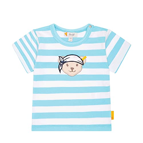 Steiff Niemowlęta chłopiec t-shirt z krótkim rękawem, niebieski topaz, regularny, Blue Topaz, 62