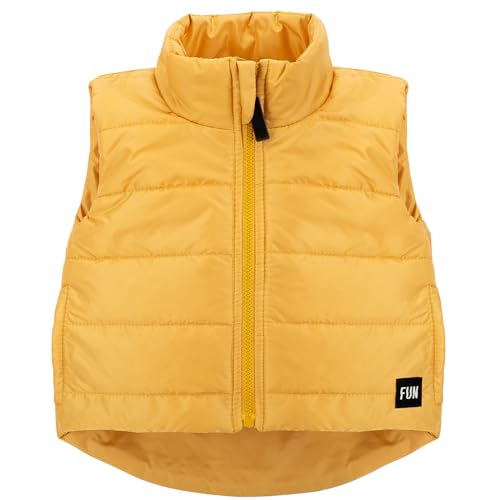 Pinokio Vest with Band, Pockets and Long Back Kamizelka Dzieci Niemowlęta, YELLOW FUN TIME, 104