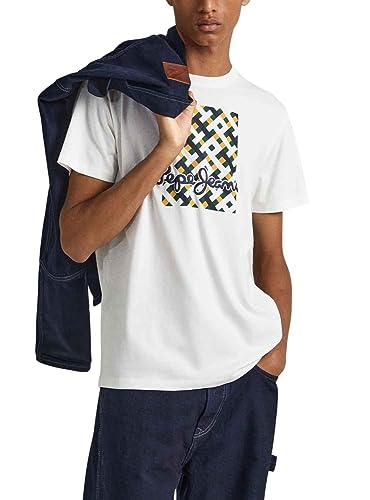 Pepe Jeans Koszulka męska Warren, Biały (nie biały), XL