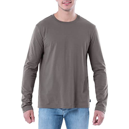 Lee Męski t-shirt z długim rękawem bawełniany, smoked pearl, L