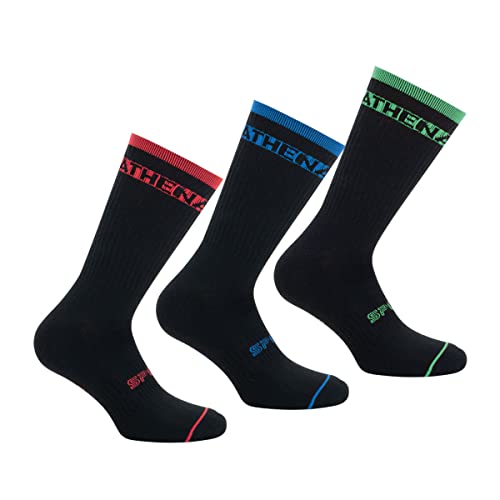 ATHENA Zestaw 3 par Skarpetki męskie, CZARNY/CZARNY/CZARNY, 39-42 EU
