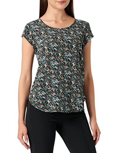 ONLY Onlvic Ss Aop Top Noos Ptm Koszulka Kobiety, Balsam Green/Aop: fall Ditsy, 36