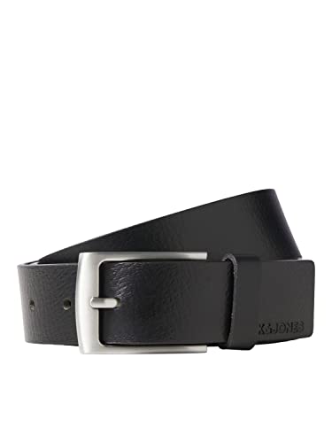 Bestseller A/S Męski pasek JACSTOCKHOLM Leather Belt NOOS, czarny, 105, czarny