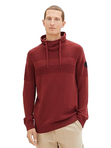 TOM TAILOR sweter męski, 32220 – Burned Bordeaux Red, XL