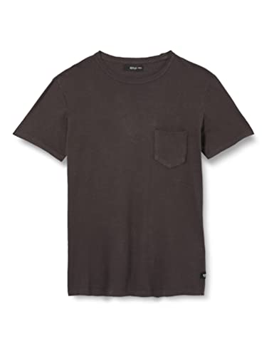 Replay T-shirt męski z krótkim rękawem z kieszenią na piersi, 391 Dark Grey, L