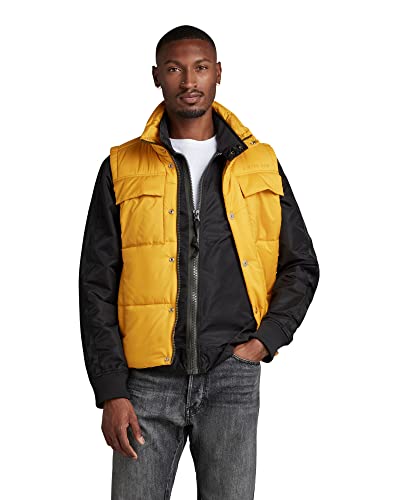 G-STAR RAW Męska kurtka podkładowa, wyściełana kamizelka, żółta (Dull Yellow D199-1213), XL, Żółty (Dull Yellow D199-1213), XL